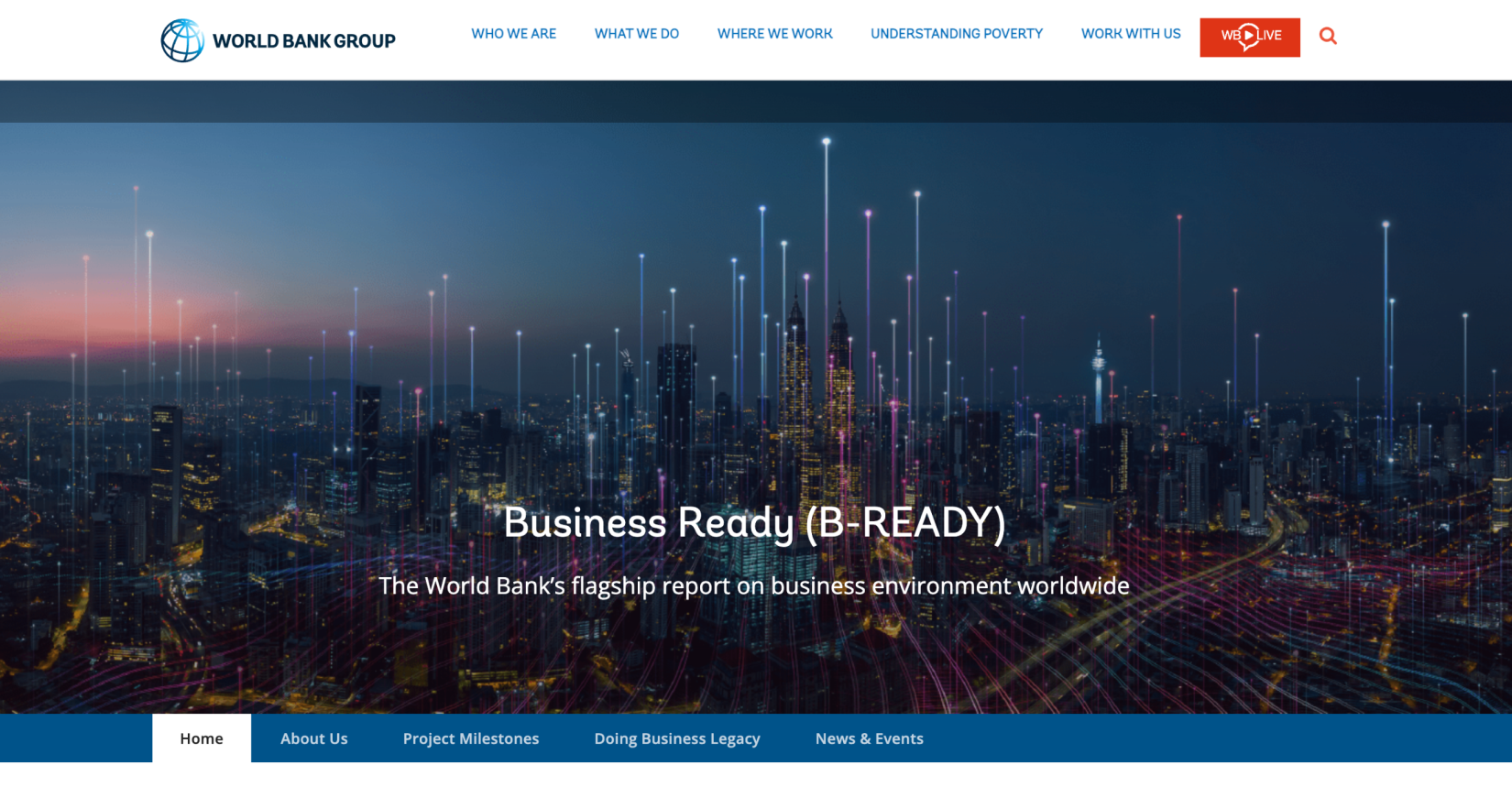 World Bank, Doing Business-Measuring Business Regulations Site Image